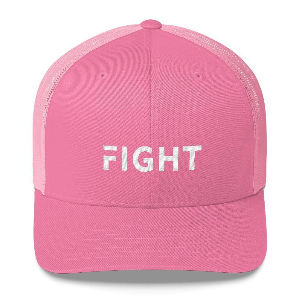 Fight Snapback Trucker Hat Embroidered in White Thread