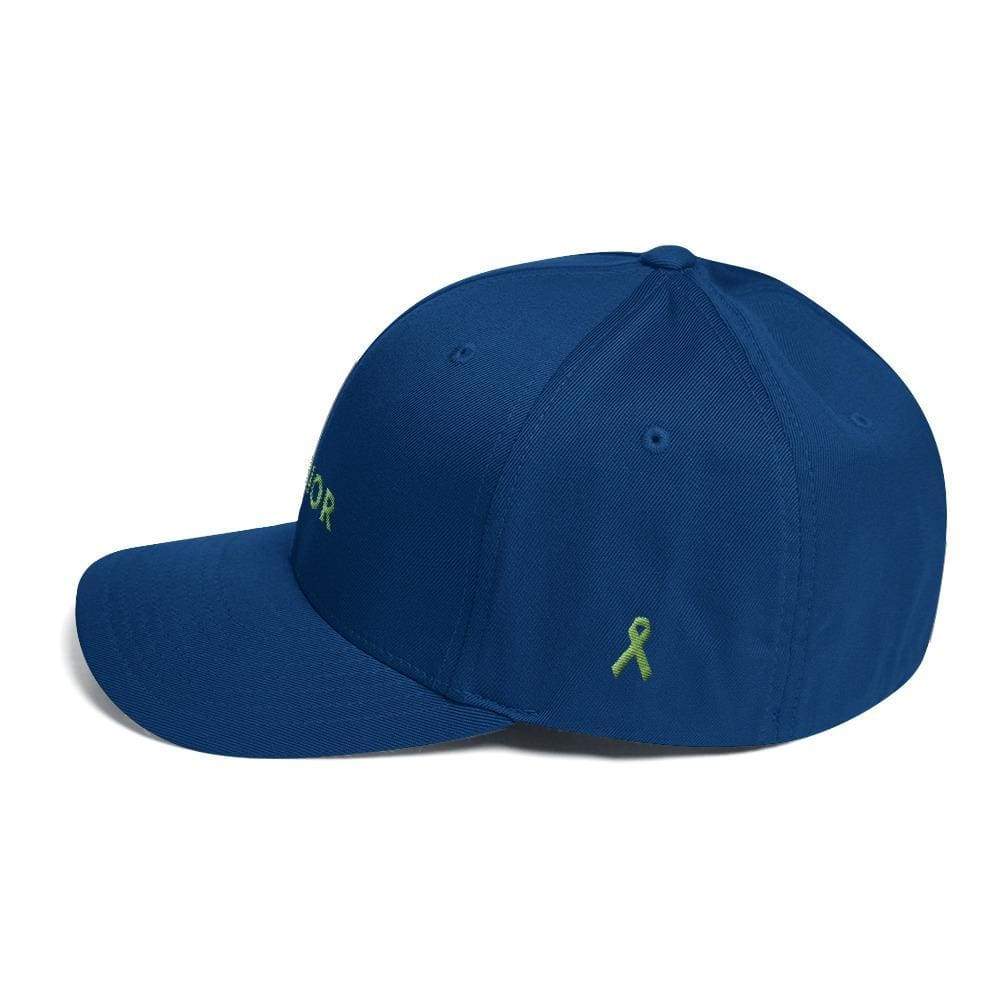 Lymphoma Awareness Twill Fitted Hat with Warrior & Green Ribbon