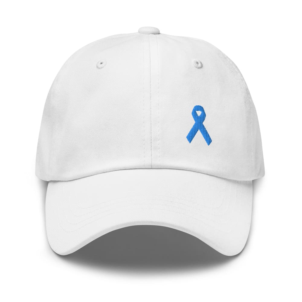 Prostate Cancer Awareness Dad Hat with Light Blue Ribbon