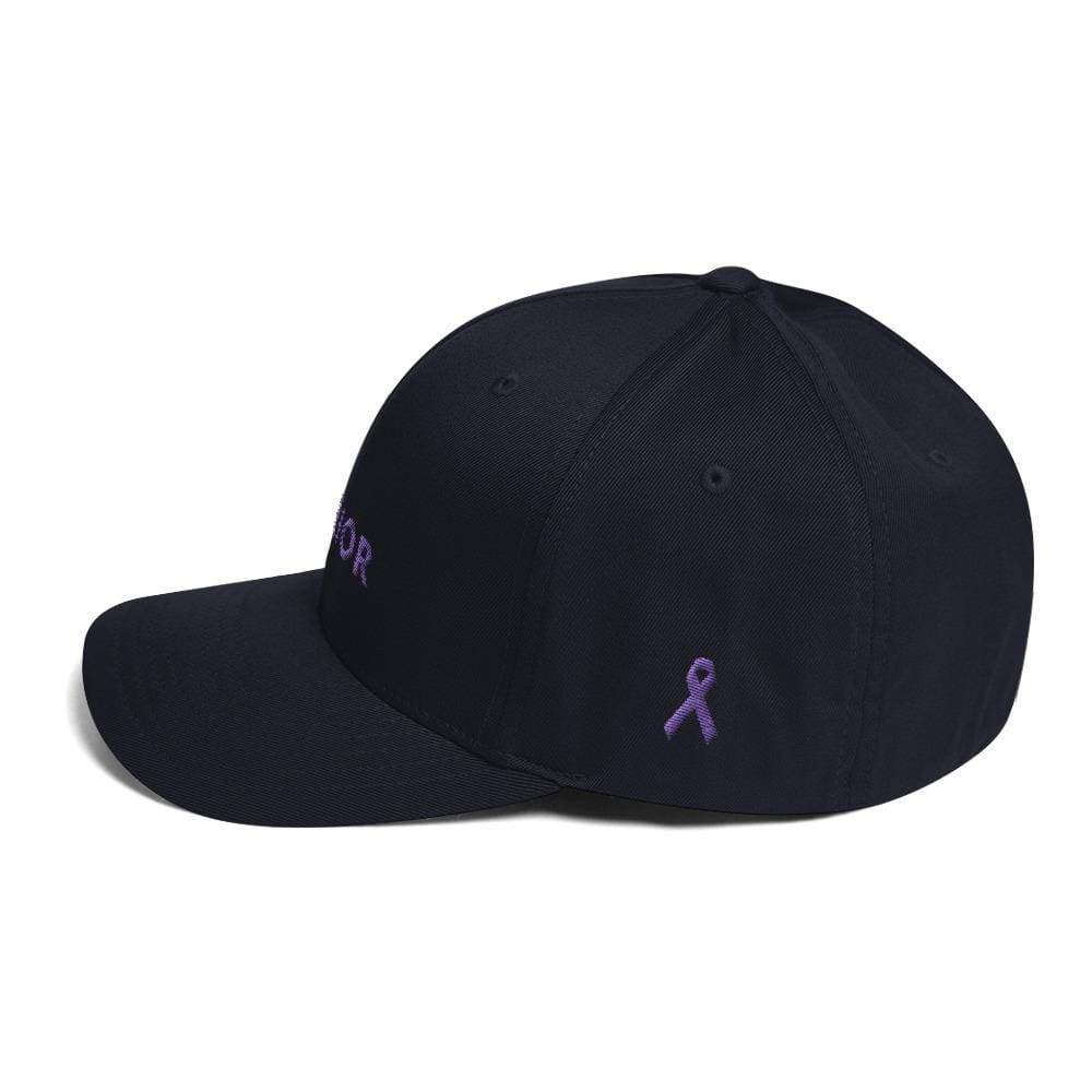 Warrior & Purple Ribbon Twill Fitted Hat