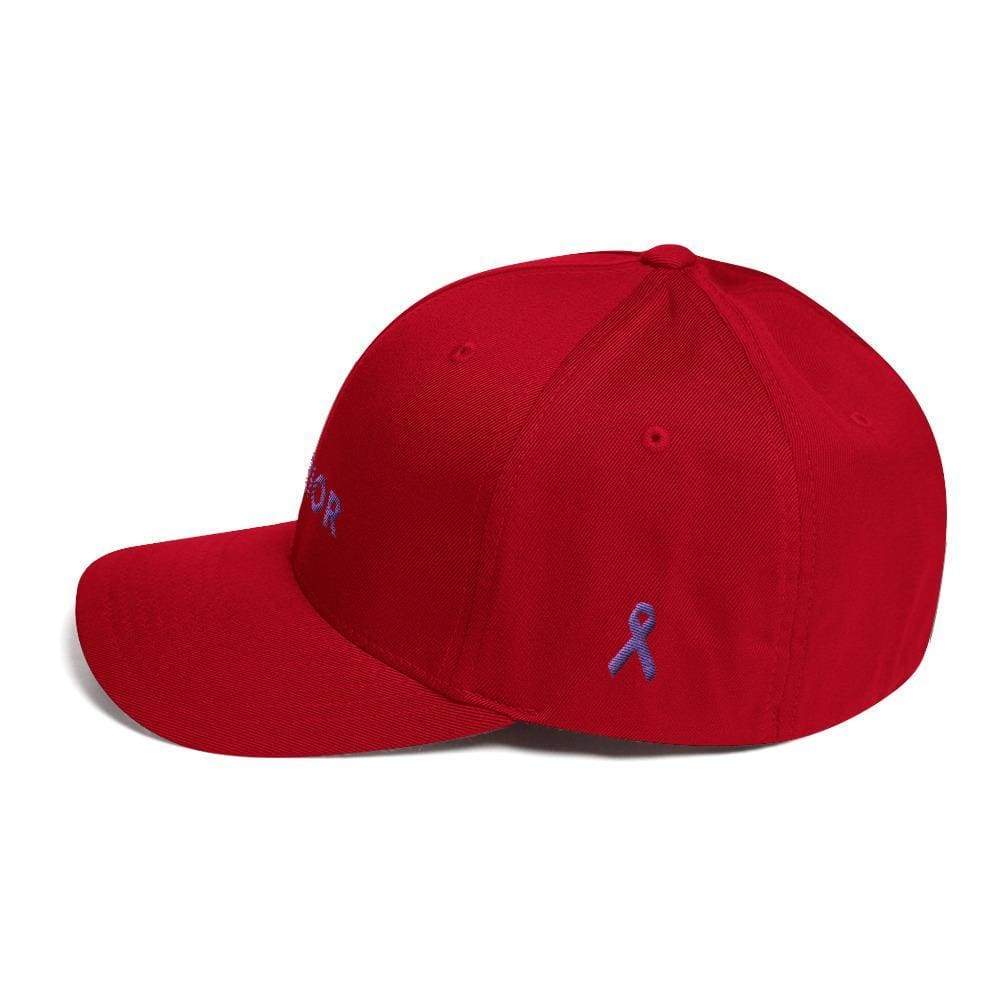 Warrior & Purple Ribbon Twill Fitted Hat