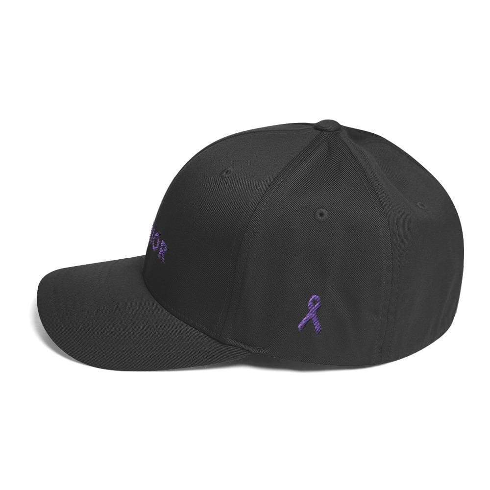 Warrior & Purple Ribbon Twill Fitted Hat