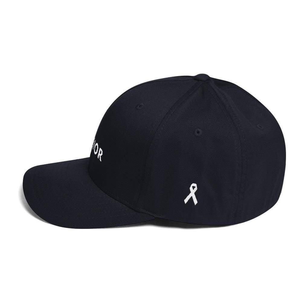 Warrior & White Ribbon Fitted Fitted Hat