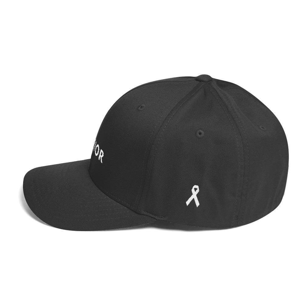 Warrior & White Ribbon Fitted Fitted Hat