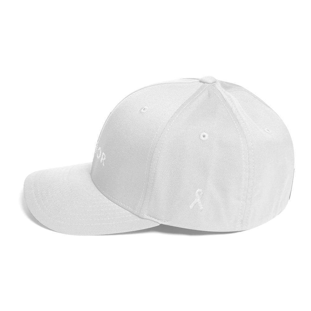 Warrior & White Ribbon Fitted Fitted Hat