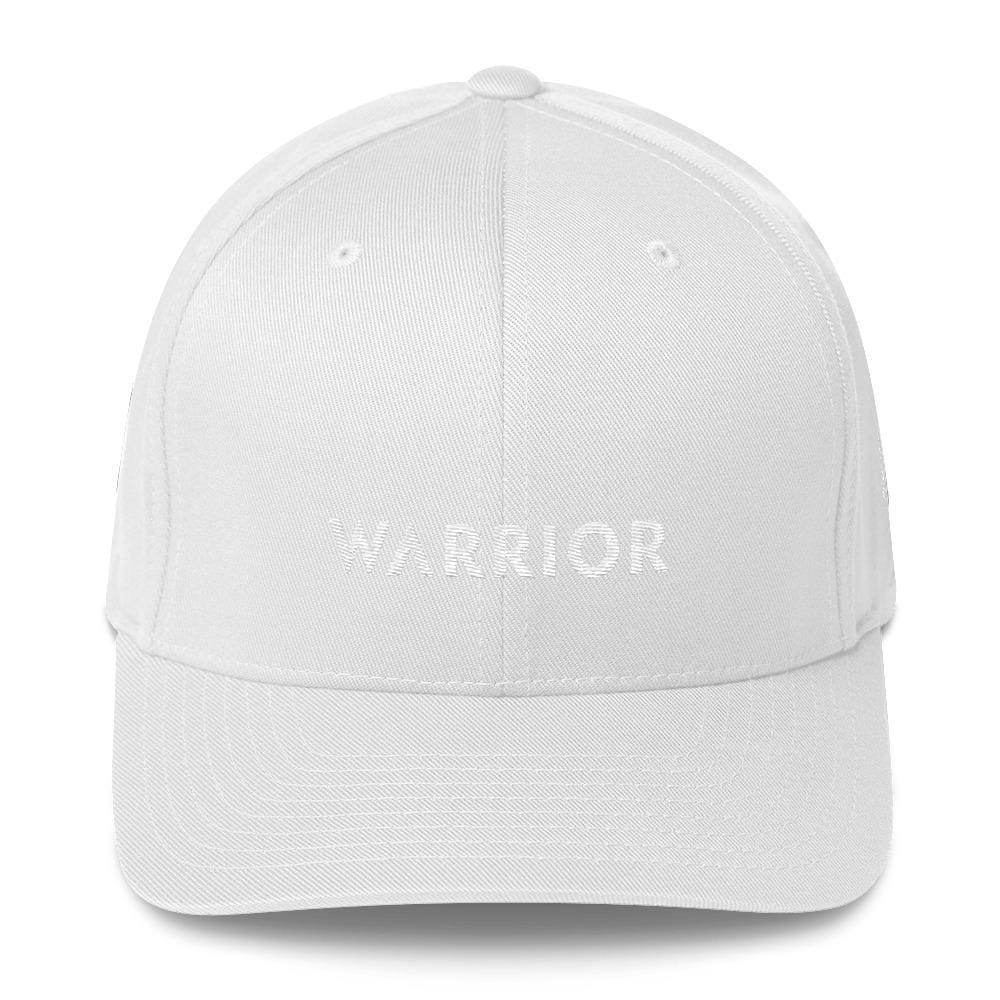 Warrior & White Ribbon Fitted Fitted Hat