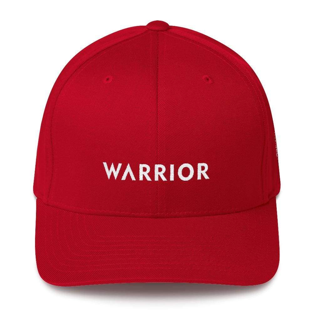 Warrior & White Ribbon Fitted Fitted Hat