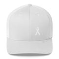 White Ribbon Awareness Snapback Trucker Hat
