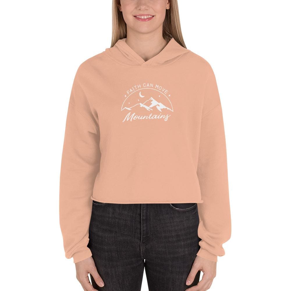 Women's Faith Can Move Mountains Crop Hoodie